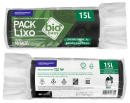 SACO DE LIXO BIOBAGS 15 LITROS PRETO (39X58 CM) - FARDO COM 10 ROLOS (60 UND POR ROLO)