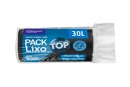 SACO DE LIXO TOP 30 LITROS PRETO (59X62 CM) - FARDO COM 10 ROLOS (30 UND POR ROLO)