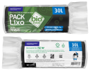 SACO DE LIXO BIOBAGS 30 LITROS PRETO (59X62 CM) - FARDO COM 10 ROLOS (30 UND POR ROLO)