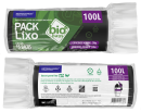 PACK LIXO BIOBAGS 100 LITROS PRETO 75X105 FD 10X15 UN