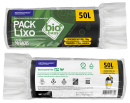 PACK LIXO BIOBAGS 050 LITROS PRETO 63X80 FD 10X30 UN