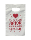 SACOLA PIGMENTADA 20 X 30 BRANCA IMP. MODELO AMOR - FARDO COM 10 PACOTES (50 UND POR PACOTE)