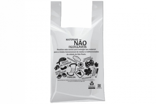 SACOLA CINZA NAO RECICLAVEL LEI SP 60X80 BIOPLASTICA - PACOTE 3.1KG