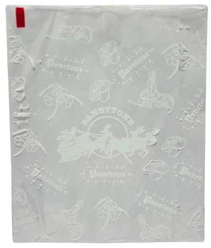 SACO PP IMPRESSO PANETONE BRANCO (25X30X004) + 4 SANFONA - MILHEIRO