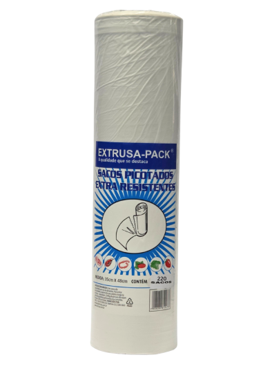 SACO PICOTADO B2 SOLDA FUNDO 35 X 48 - FARDO COM 06 ROLOS (220 SACOS POR ROLO)